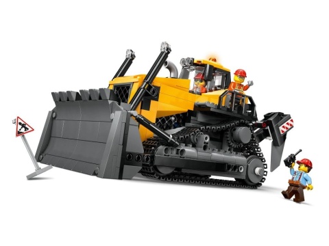 LEGO 60466 City - Żółty buldożer z ładowarką