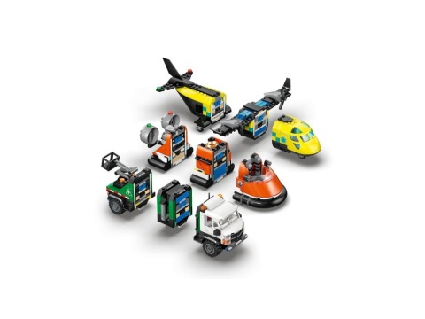 LEGO 60505 City - Zestaw z samolotem, ciężarówką serwisową i poduszkowcem