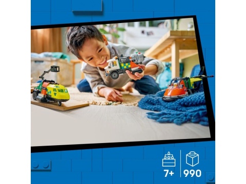 LEGO 60505 City - Zestaw z samolotem, ciężarówką serwisową i poduszkowcem