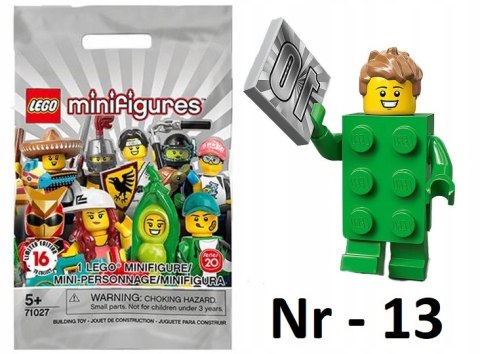 LEGO 71027 MINIFIGURES ZIELONY KLOCEK NR 13