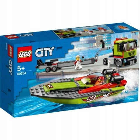 LEGO 60254 CITY - Transporter łodzi wyścigowej